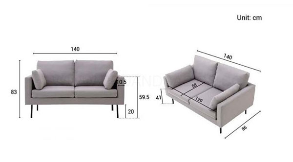 kích thước sofa 2 chỗ