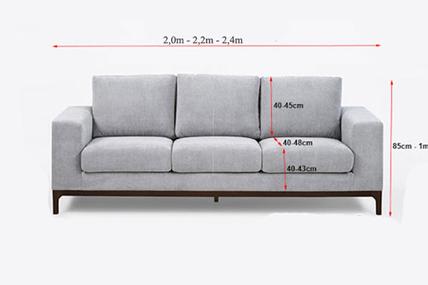kích thước sofa ba chỗ