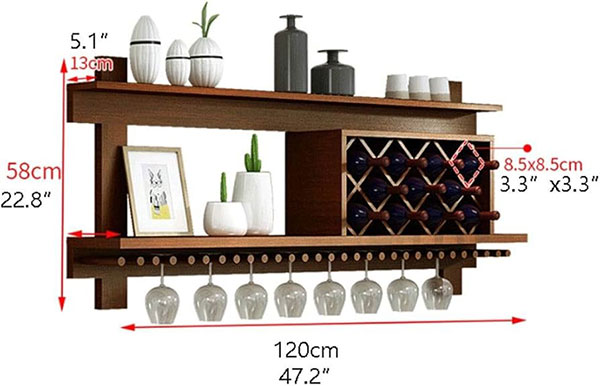 kích thước tủ rượu đặt góc