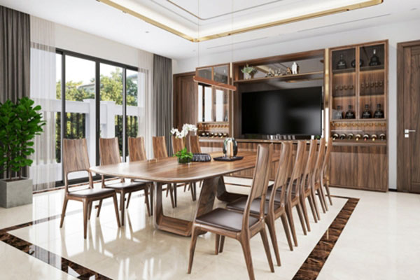 mẫu tủ rượu phòng khách đa năng