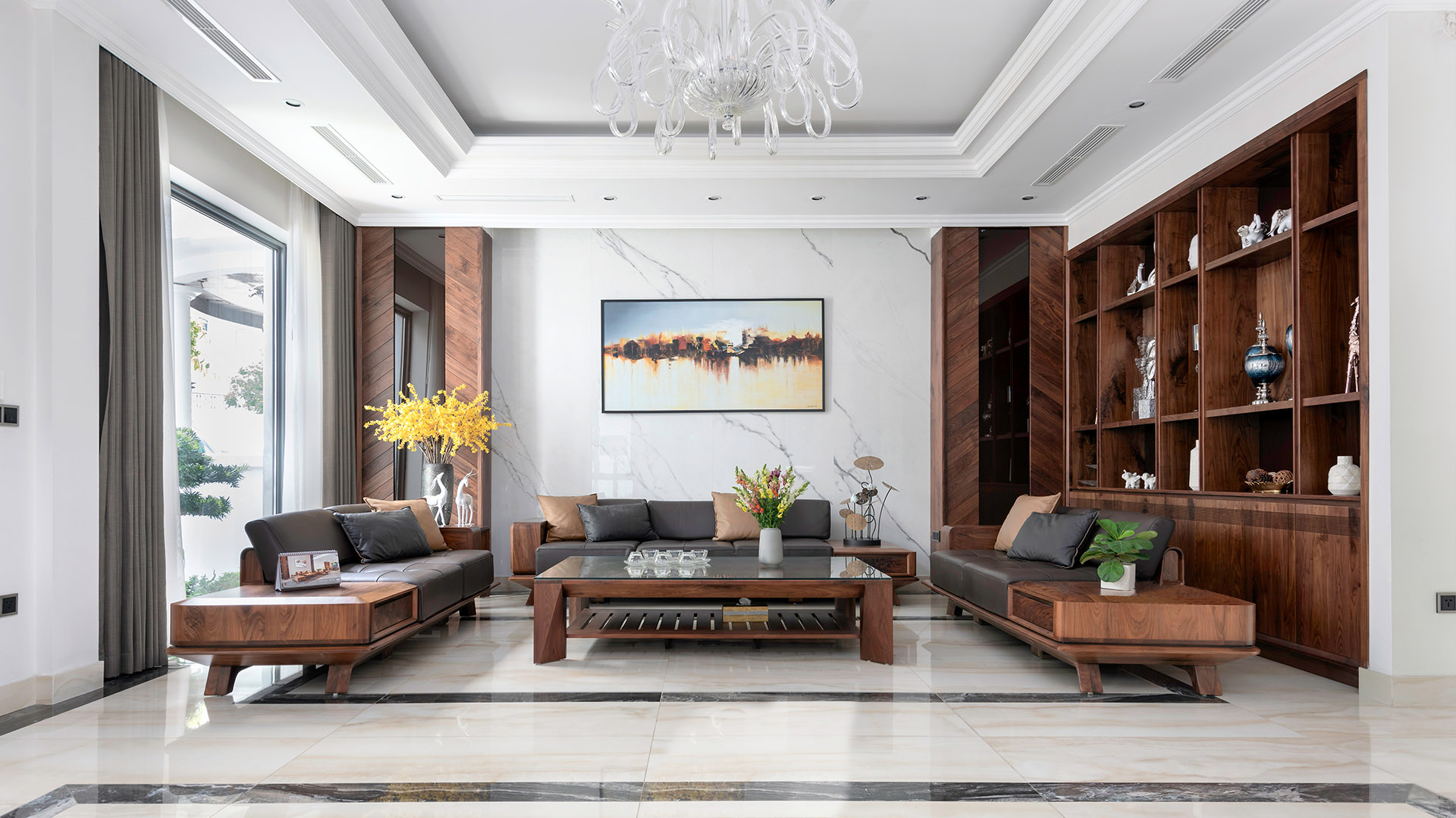 tủ trang tr&iacute; gỗ &oacute;c ch&oacute;