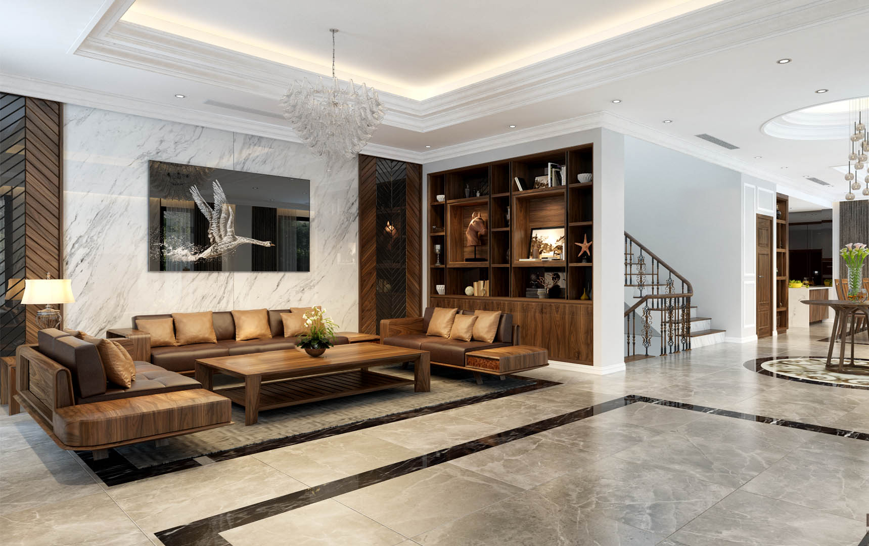 tủ trang tr&iacute; gỗ &oacute;c ch&oacute;