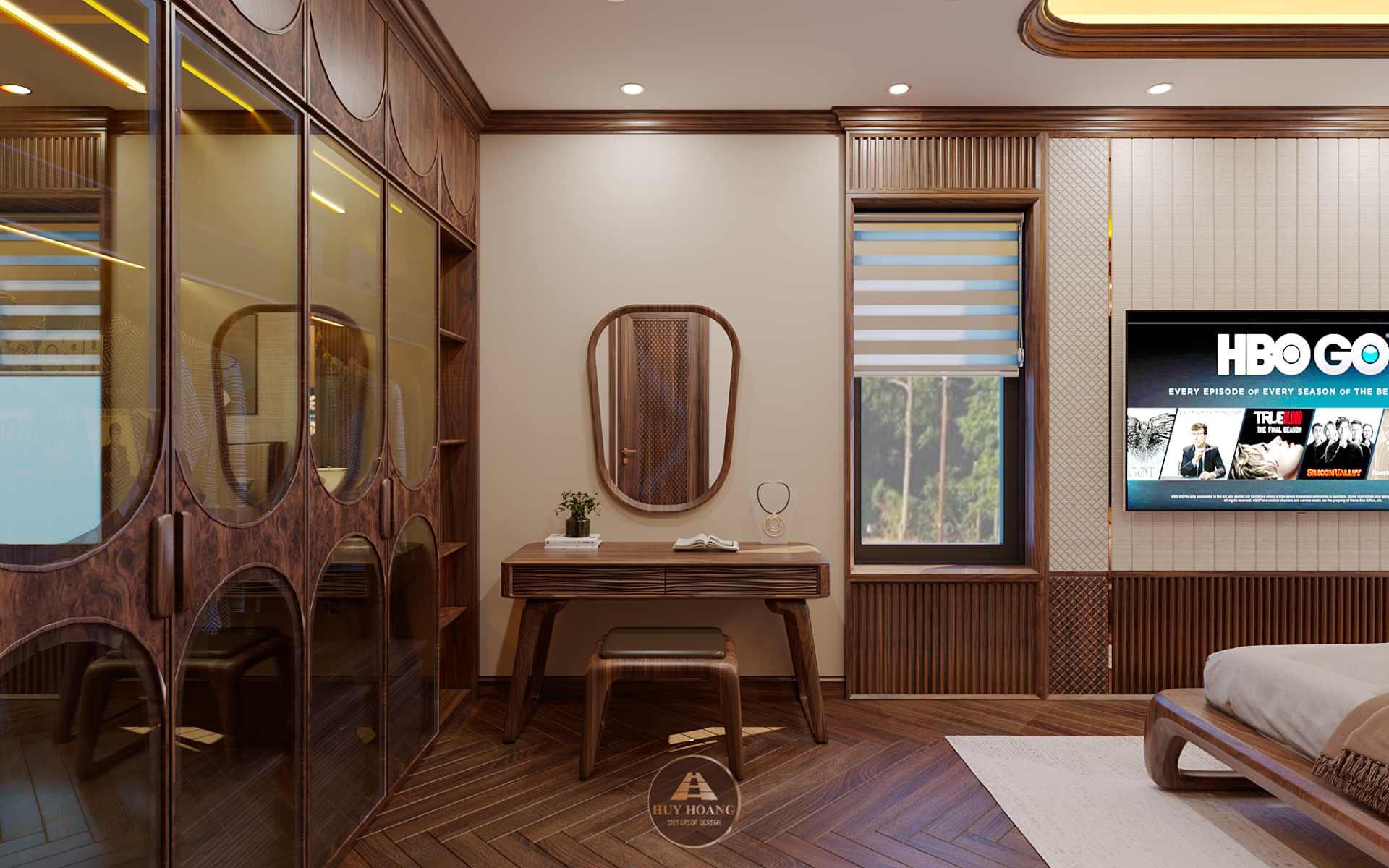 cách chọn mua bàn trang điểm gỗ óc chó