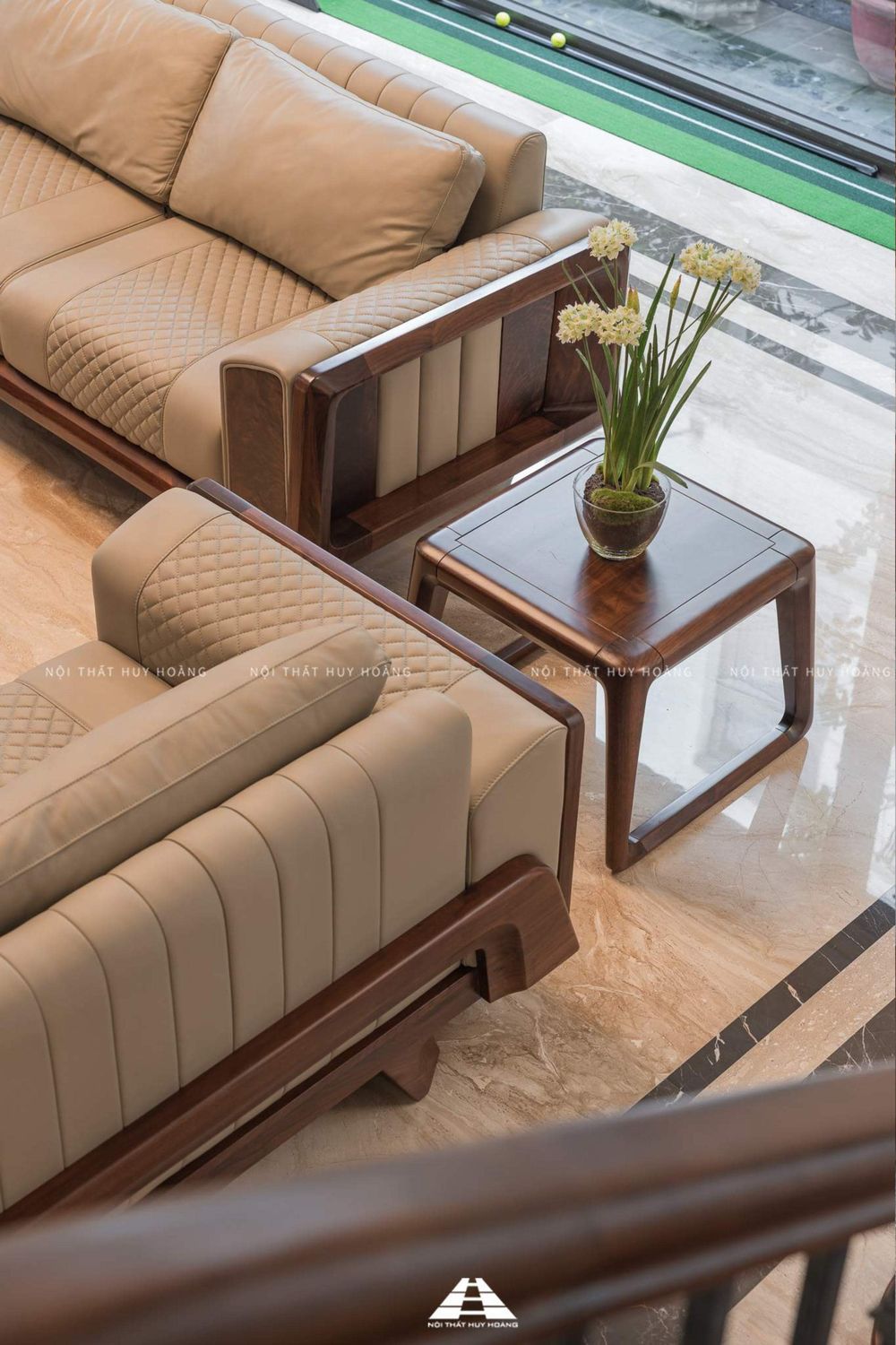 Thiết kế nội thất gỗ óc chó biệt thự Nguyệt Quế Vinhomes Riverside The Harmony