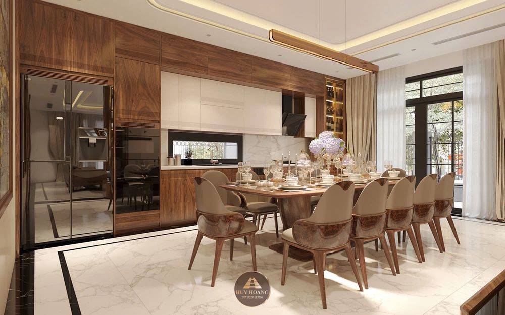 THIẾT KẾ NỘI THẤT GỖ ÓC CHÓ BIỆT THỰ QUẢNG BÌNH