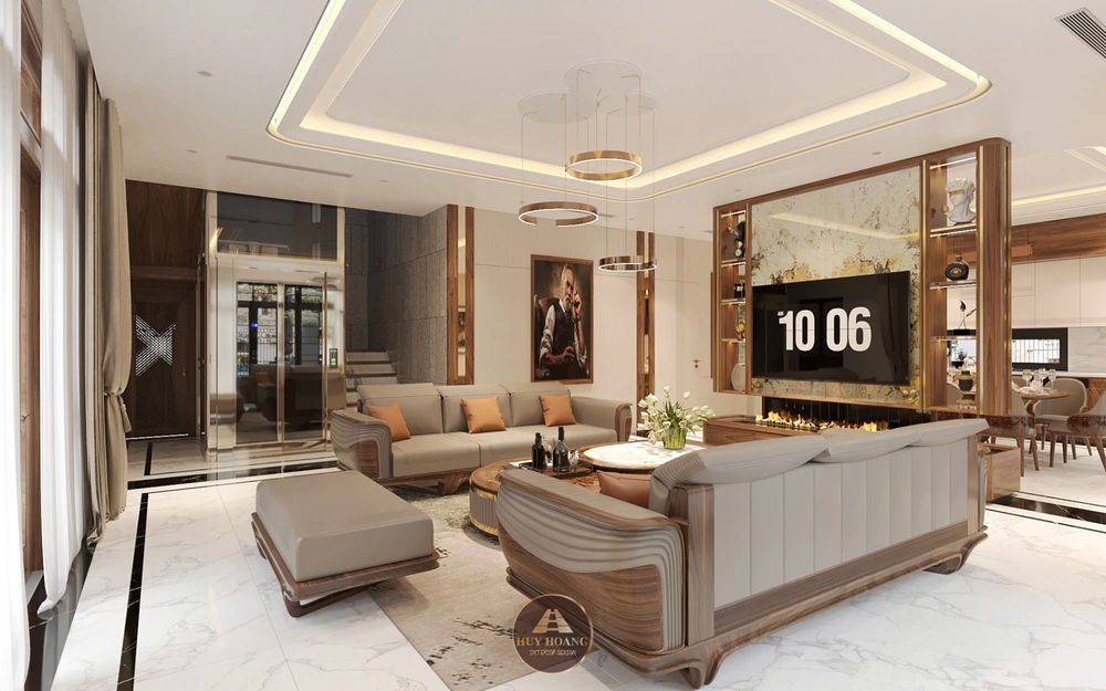 THIẾT KẾ NỘI THẤT GỖ ÓC CHÓ BIỆT THỰ QUẢNG BÌNH
