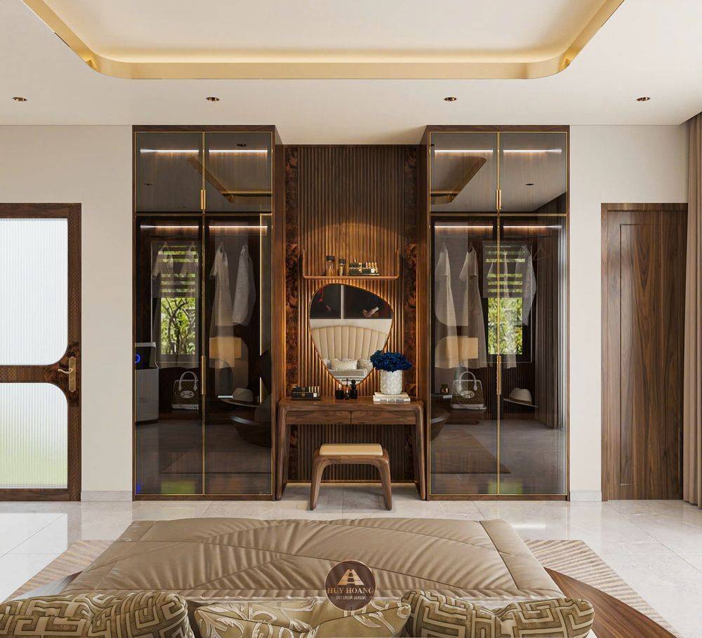 THIẾT KẾ NỘI THẤT GỖ ÓC CHÓ BIỆT THỰ QUẢNG BÌNH