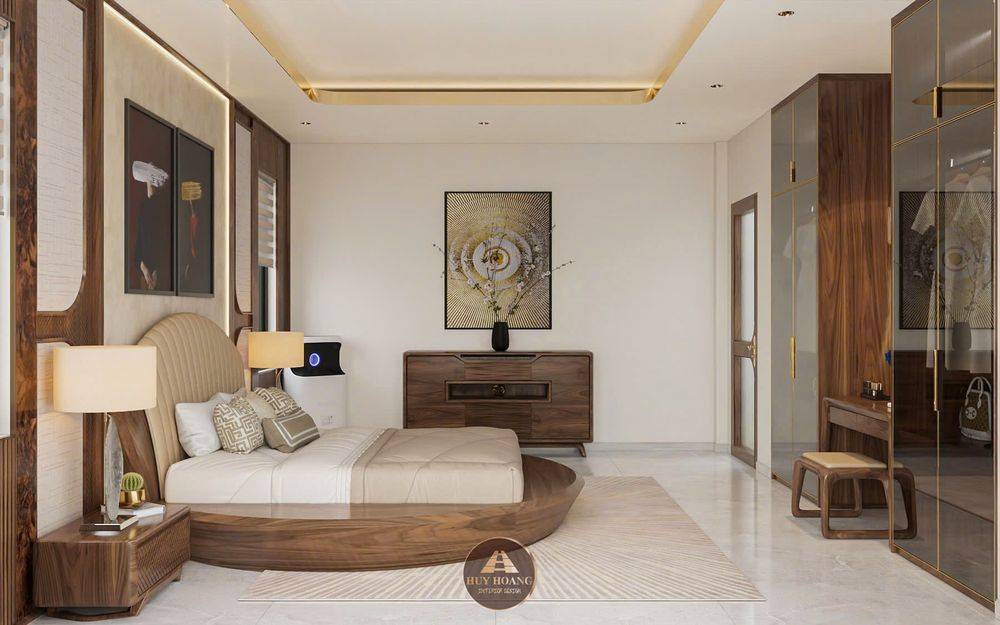 THIẾT KẾ NỘI THẤT GỖ ÓC CHÓ BIỆT THỰ QUẢNG BÌNH