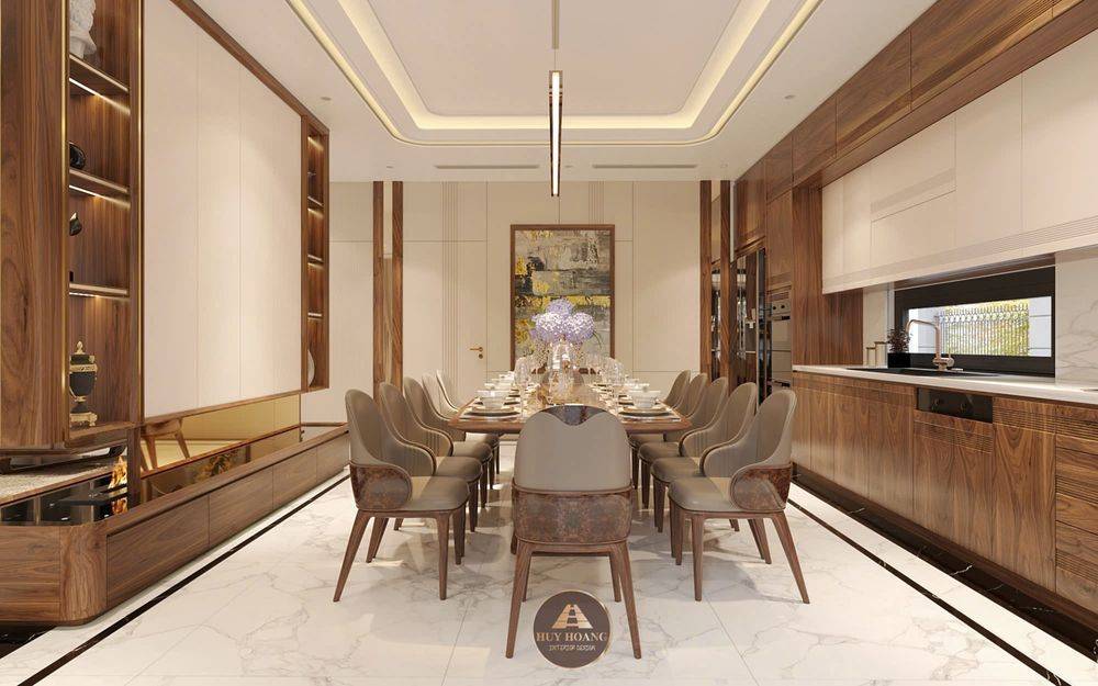 THIẾT KẾ NỘI THẤT GỖ ÓC CHÓ BIỆT THỰ QUẢNG BÌNH