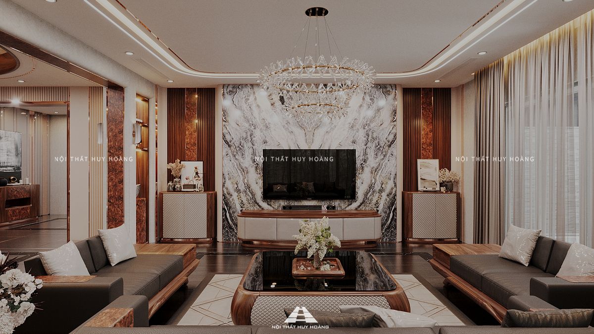 Thiết kế nội thất gỗ óc chó biệt thự Sala, Quận 2, TP Hồ Chí Minh