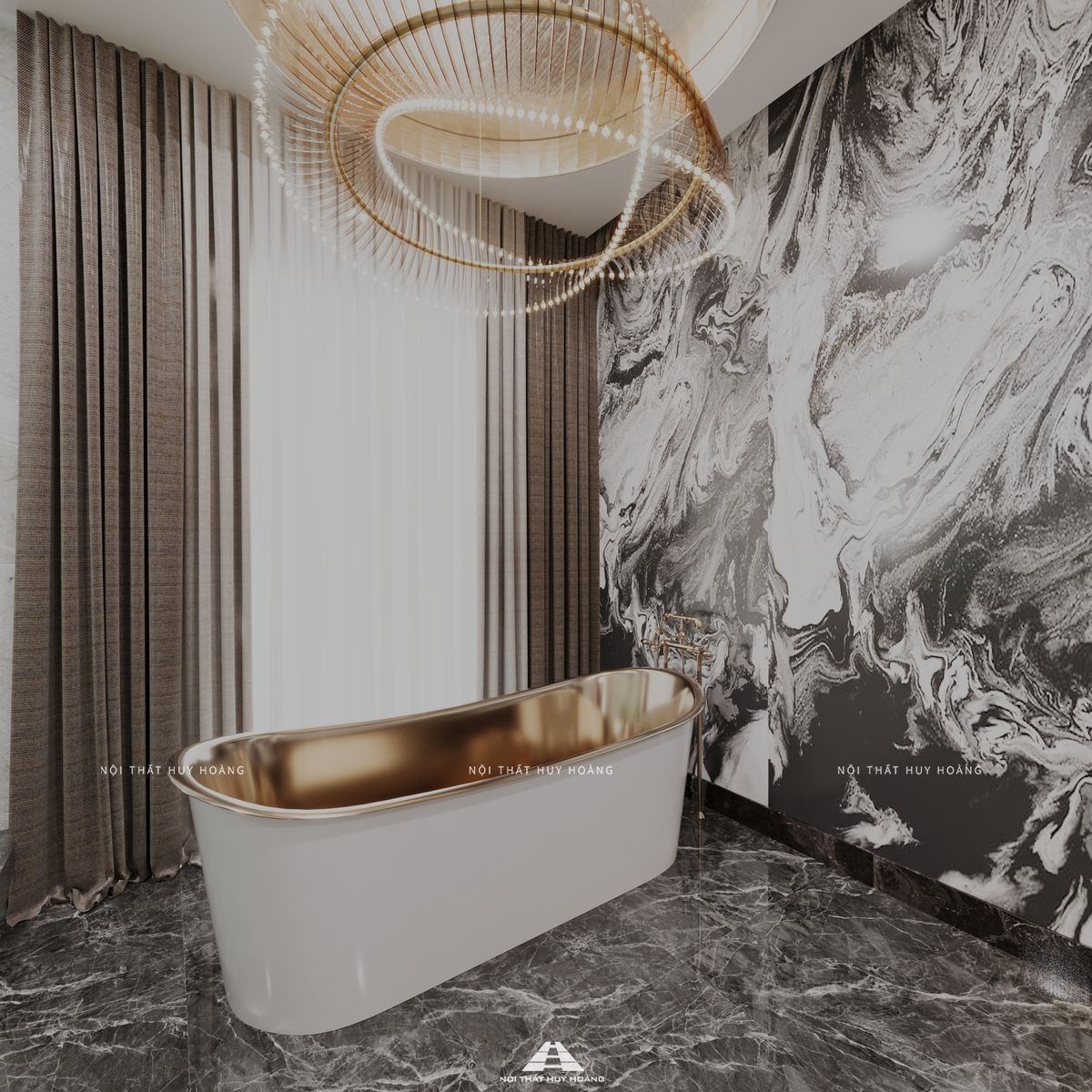 Thiết kế nội thất gỗ óc chó biệt thự Sala, Quận 2, TP Hồ Chí Minh