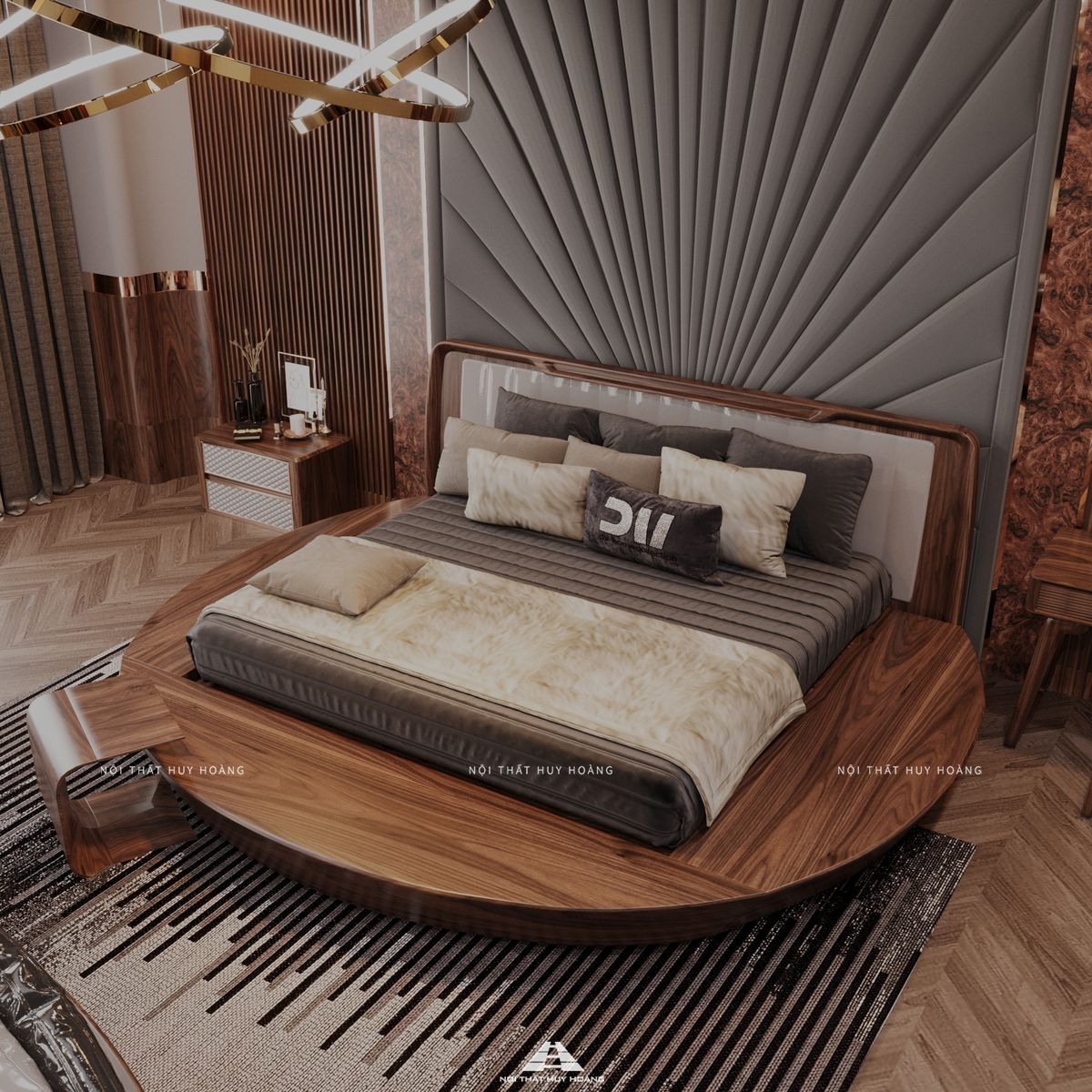 Thiết kế nội thất gỗ óc chó biệt thự Sala, Quận 2, TP Hồ Chí Minh