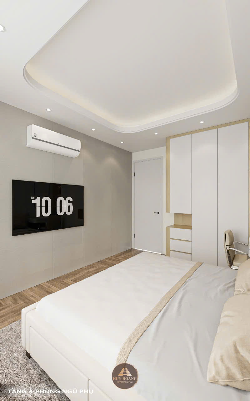 Thiết kế nội thất gỗ óc chó biệt thự Thủ Đức