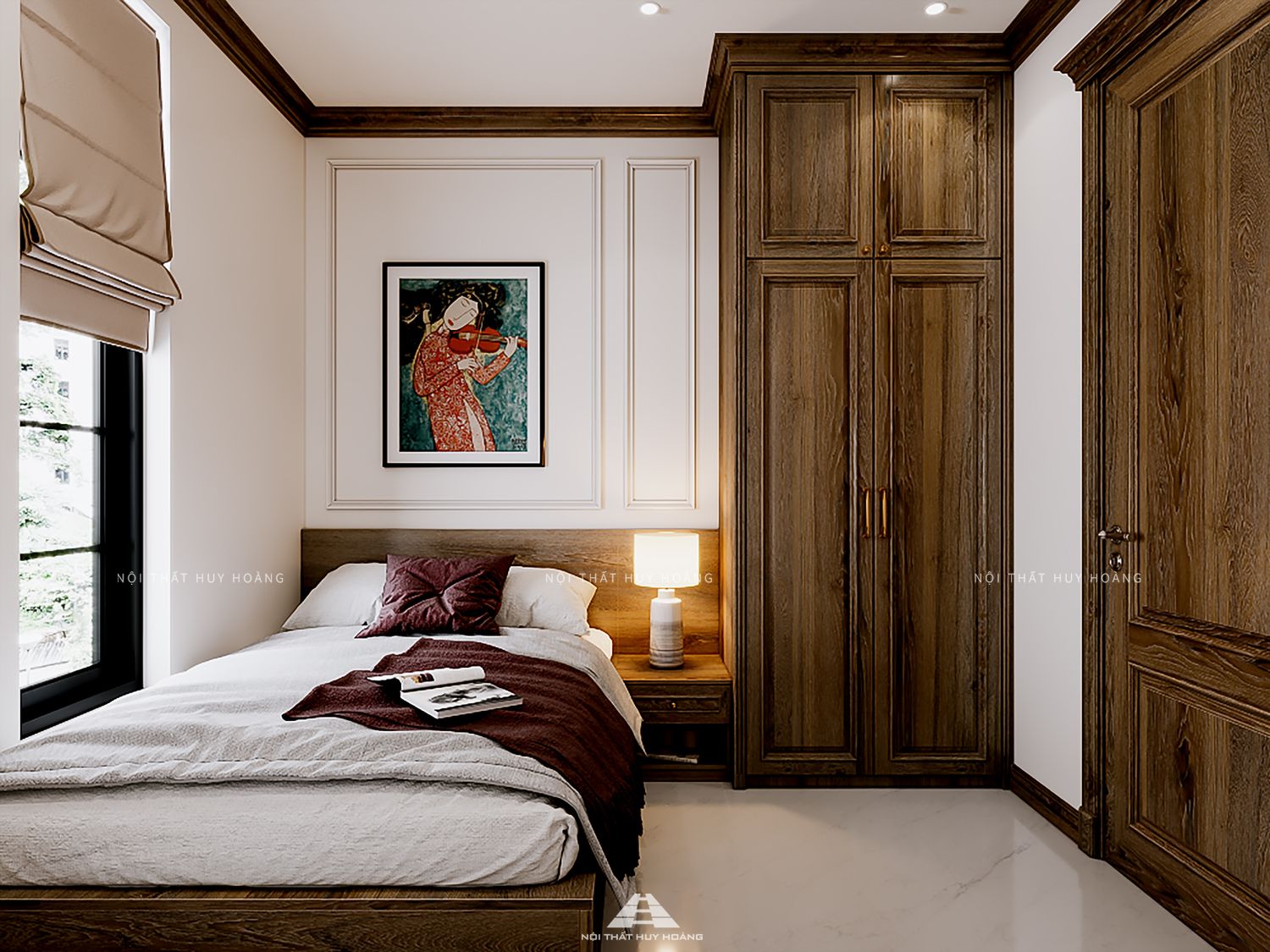 Thiết kế nội thất nhà phố phong cách indochine tại Gia Lâm, Hà Nội
