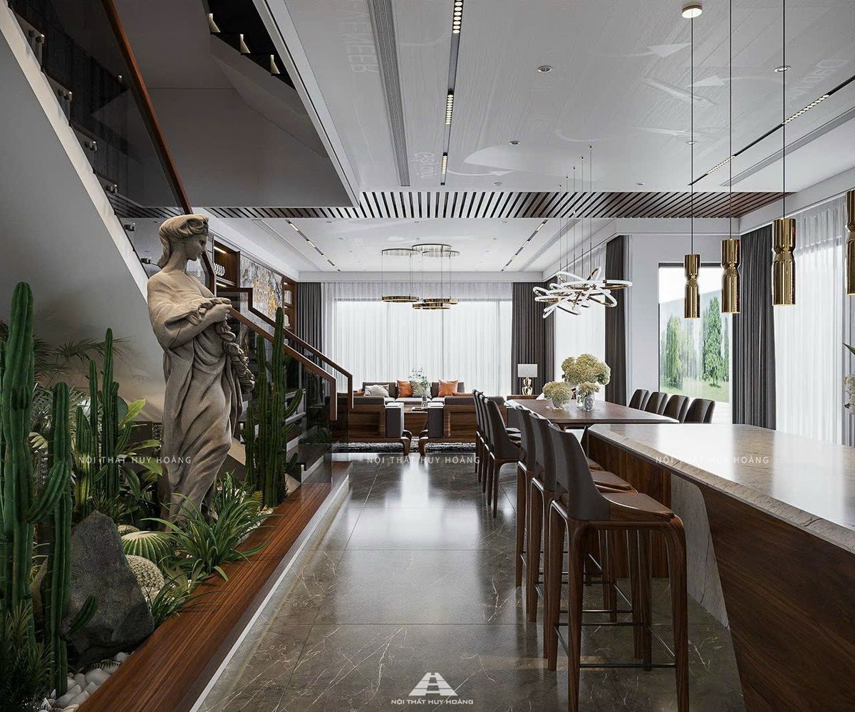 Thiết kế nội thất biệt thự song lập đẹp, ấn tượng tại Nam Từ Liêm