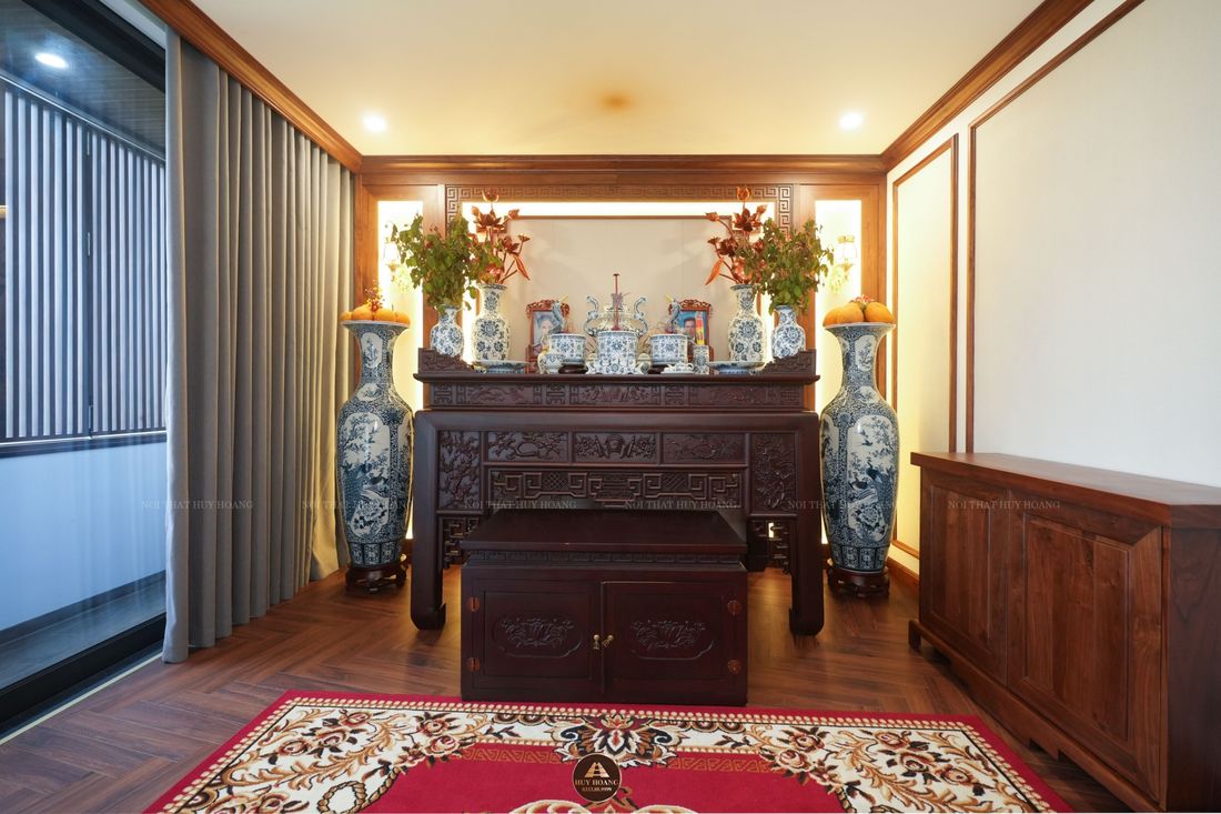 THIẾT KẾ NỘI THẤT GỖ ÓC CHÓ VILLA MỸ ĐÌNH