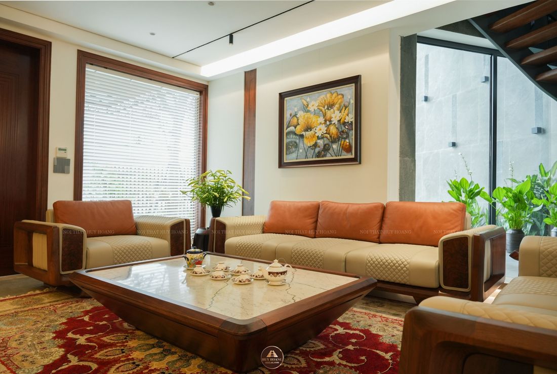 THIẾT KẾ NỘI THẤT GỖ ÓC CHÓ VILLA MỸ ĐÌNH