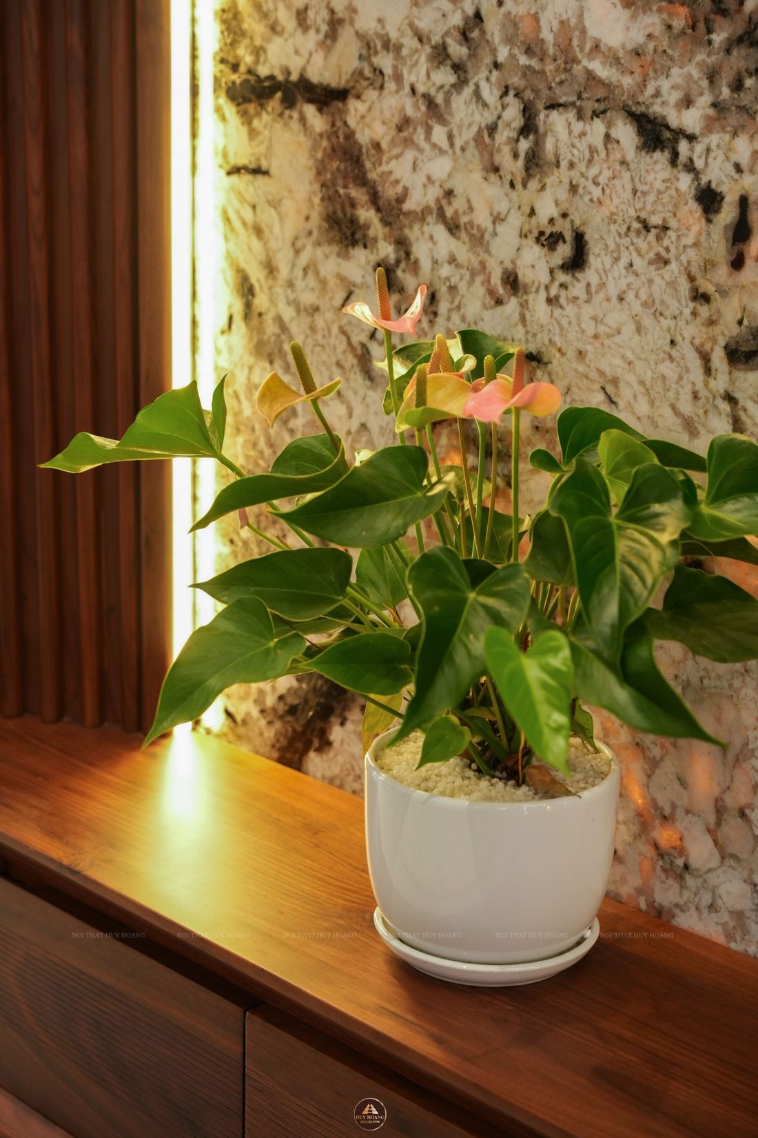 THIẾT KẾ NỘI THẤT GỖ ÓC CHÓ VILLA MỸ ĐÌNH