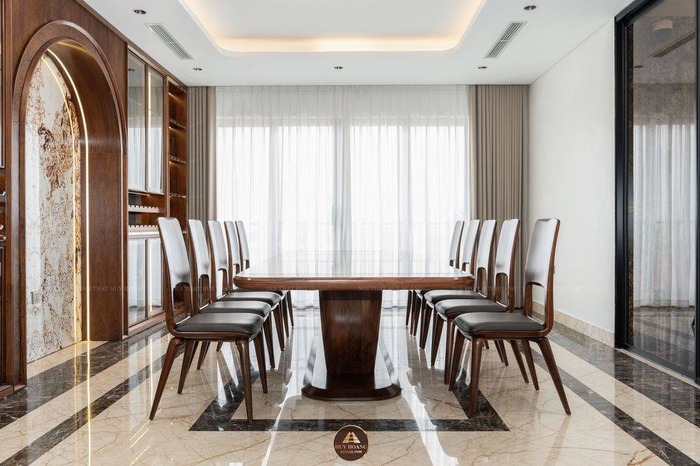 THIẾT KẾ NỘI THẤT GỖ ÓC CHÓ VILLA ĐÔNG ANH