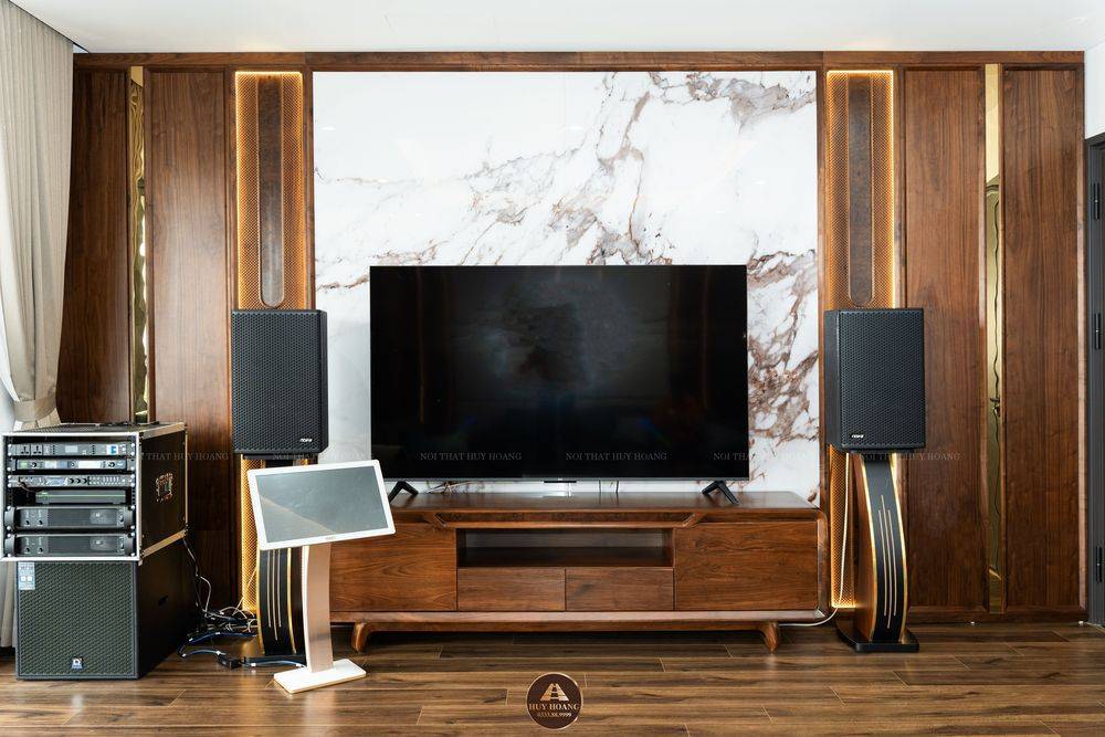 THIẾT KẾ NỘI THẤT GỖ ÓC CHÓ VILLA ĐÔNG ANH