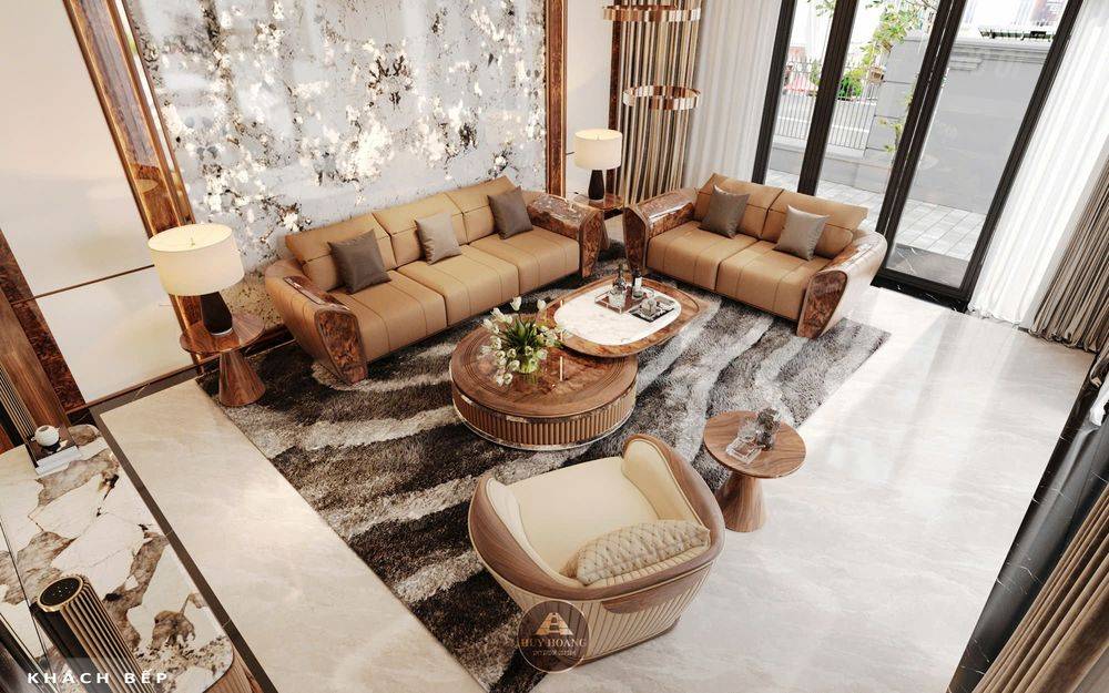 Dự án thiết kế và thi công nội thất gỗ óc chó villa Hải Phòng