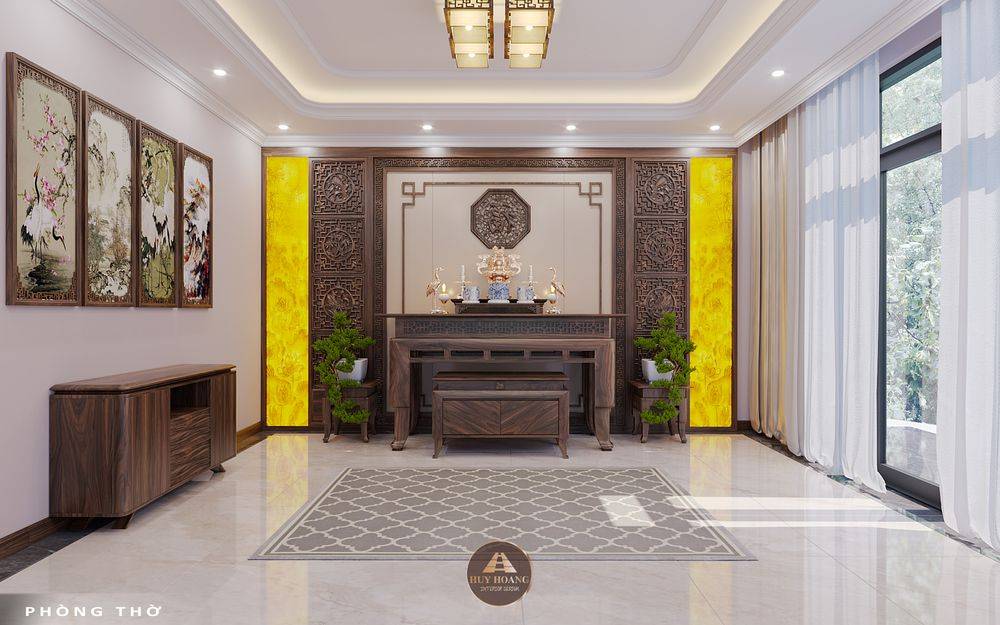 Dự án thiết kế và thi công nội thất gỗ óc chó villa Hải Phòng