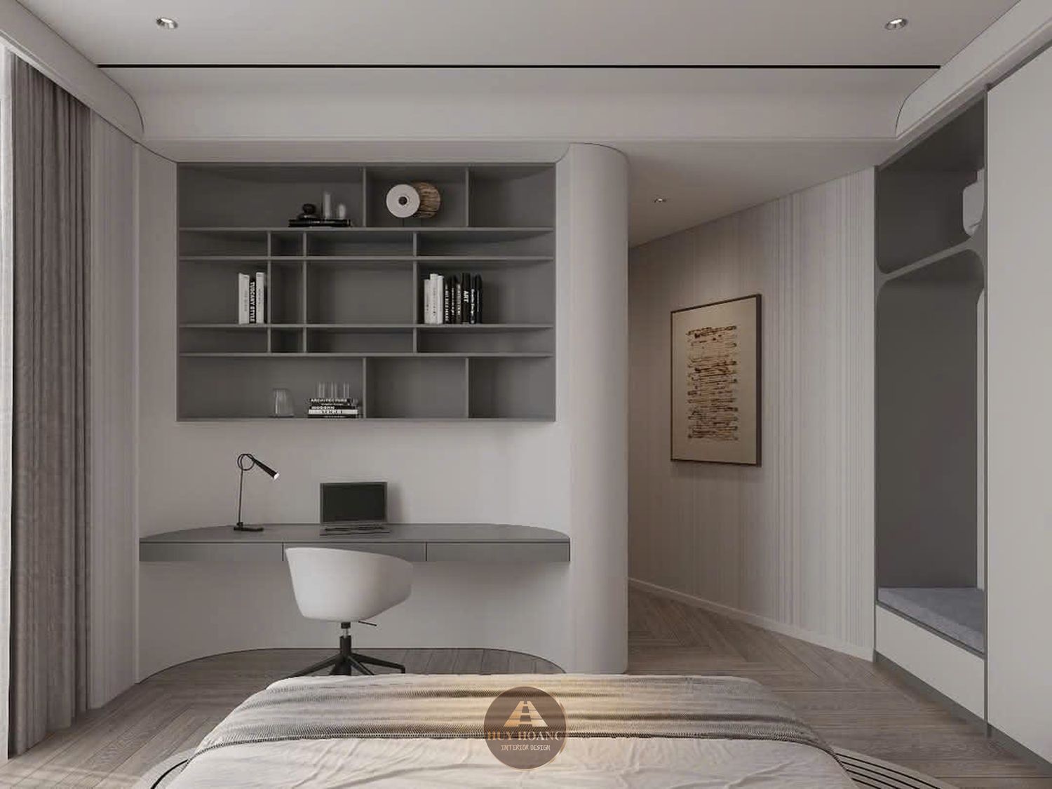 THIẾT KẾ NỘI THẤT GỖ ÓC CHÓ VILLA MIÊU NHA