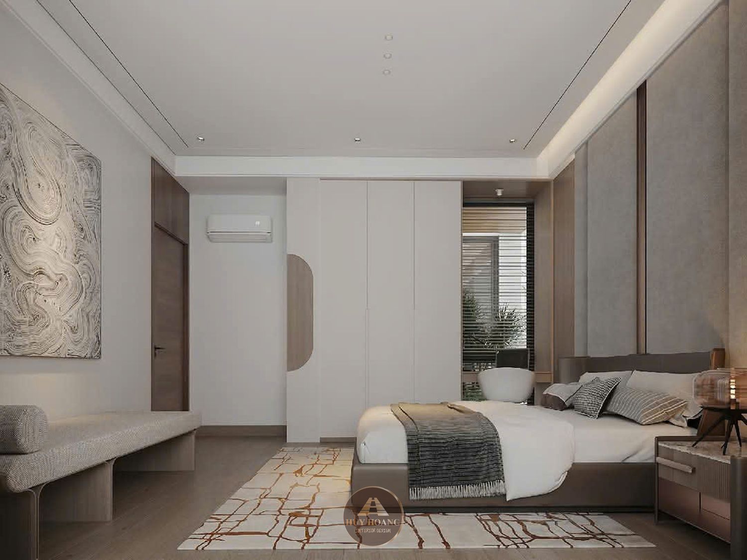 THIẾT KẾ NỘI THẤT GỖ ÓC CHÓ VILLA MIÊU NHA