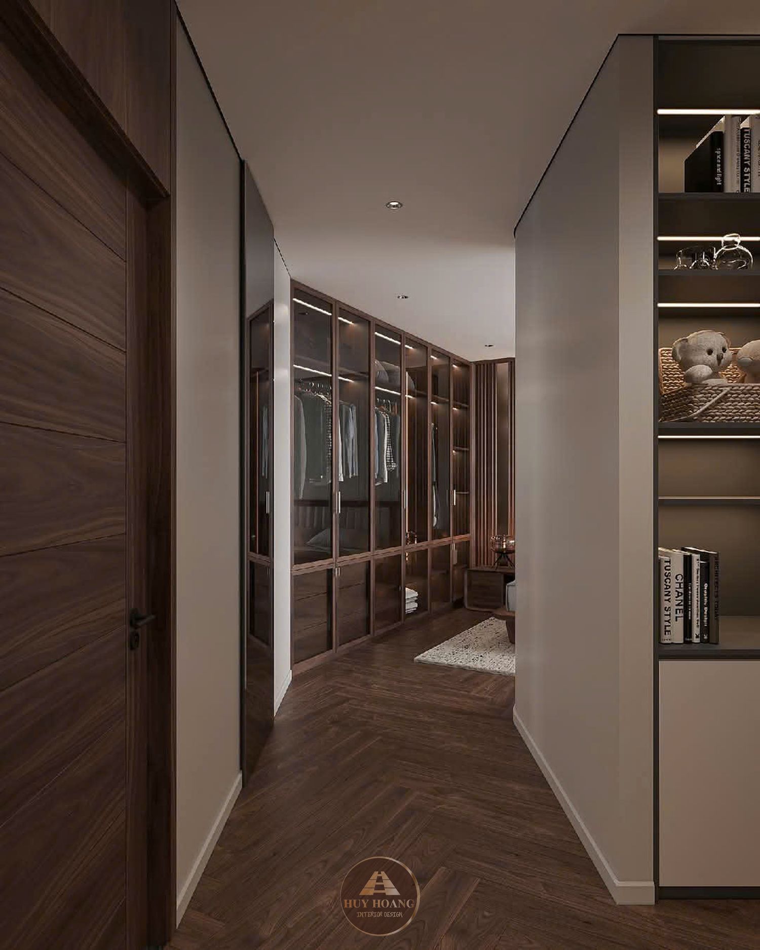 THIẾT KẾ NỘI THẤT GỖ ÓC CHÓ VILLA MIÊU NHA