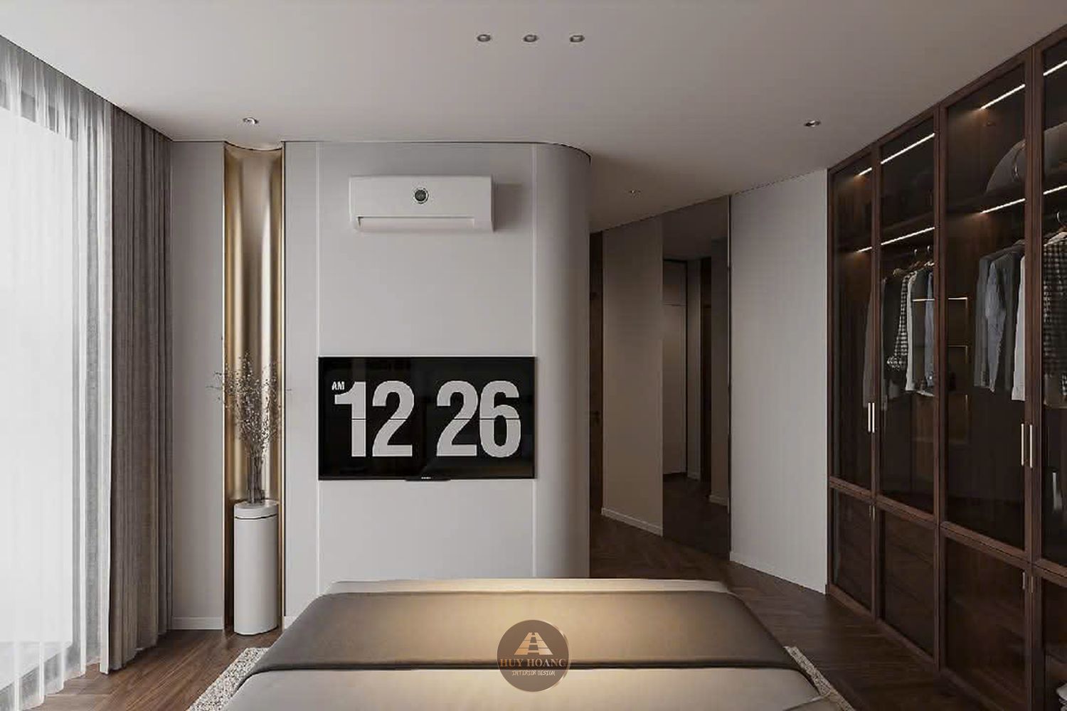 THIẾT KẾ NỘI THẤT GỖ ÓC CHÓ VILLA MIÊU NHA