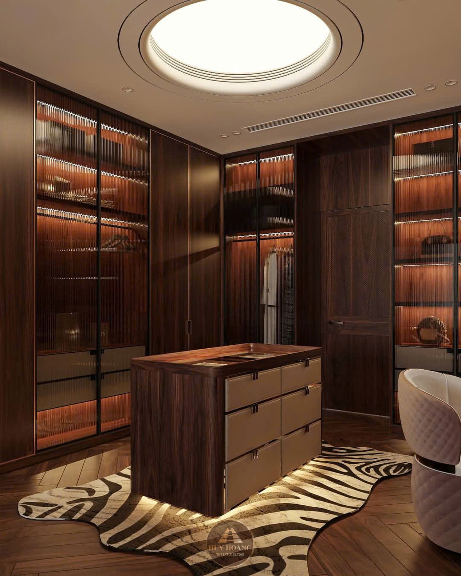 THIẾT KẾ NỘI THẤT GỖ ÓC CHÓ VILLA MIÊU NHA