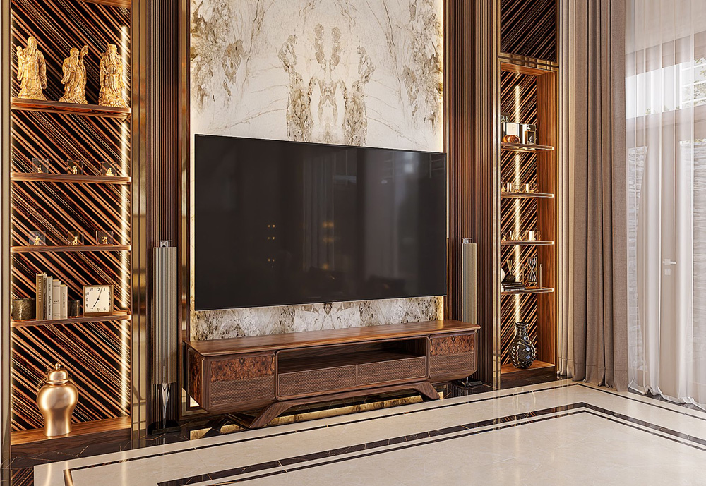 giá kệ tivi gỗ óc chó, bảng giá kệ TV gỗ óc chó