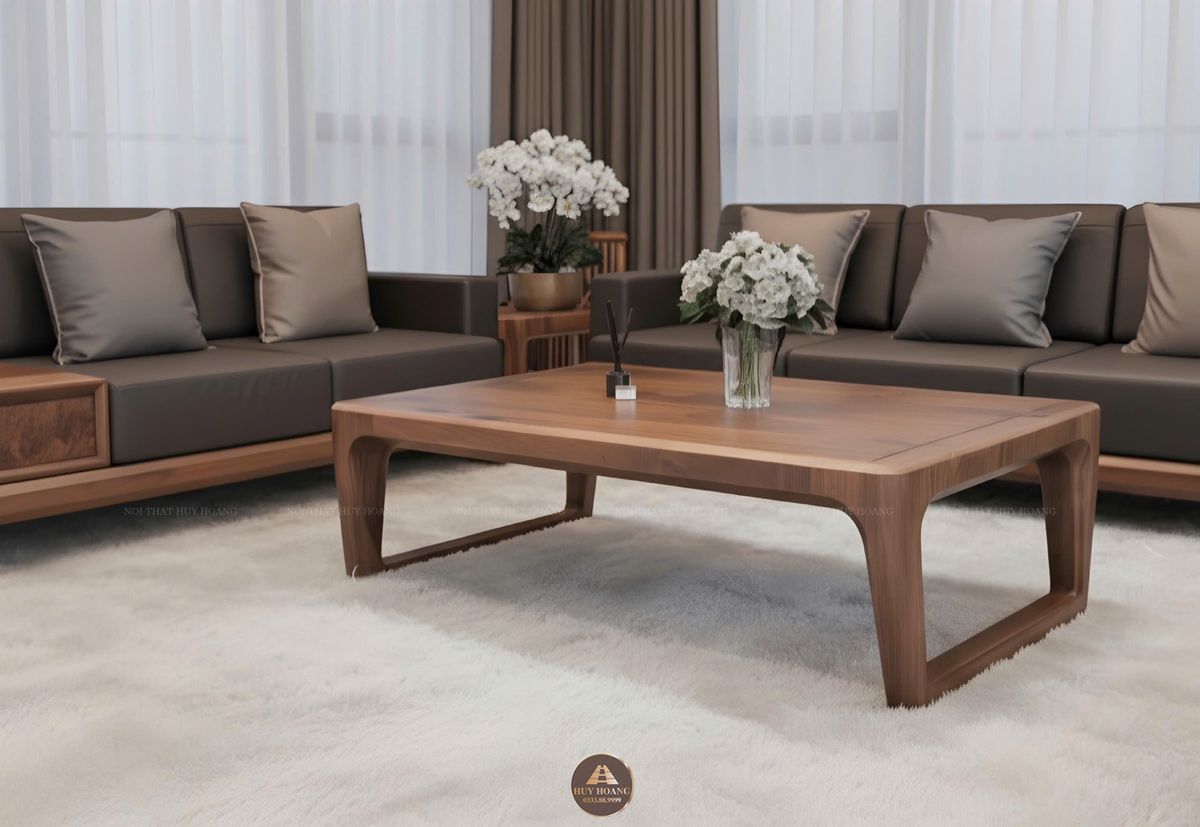 Bàn trà gỗ óc chó mẫu 15