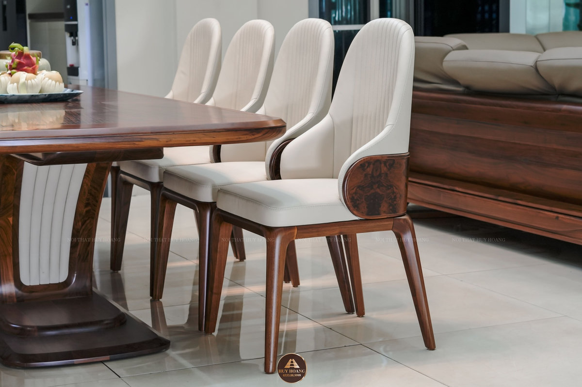 Ghế ăn gỗ óc chó độc đáo