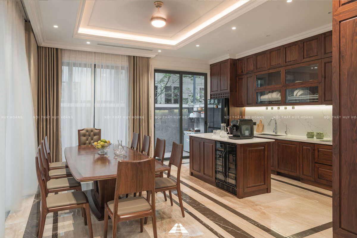 ghế ăn gỗ óc chó tựa lưng thoải mái