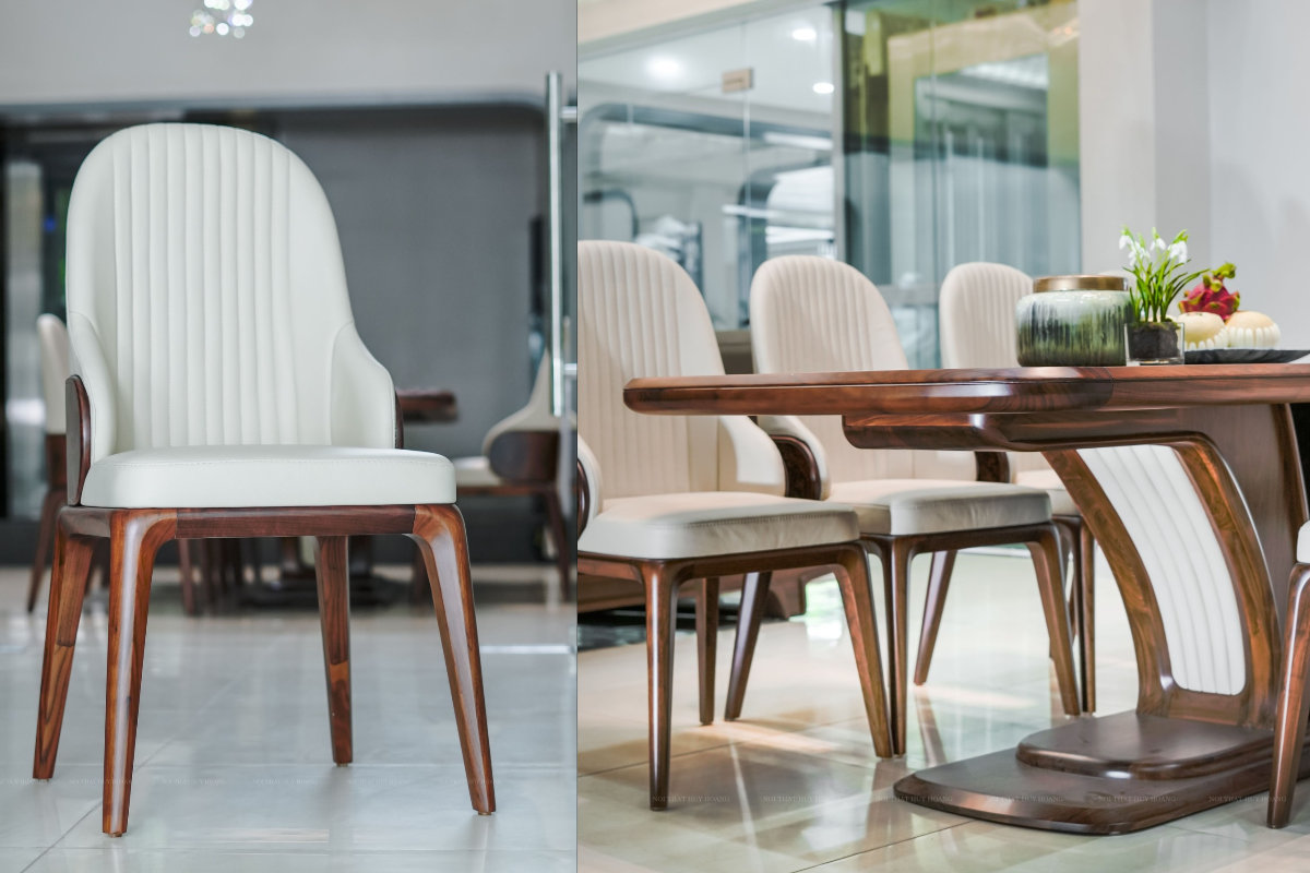 ghế ăn gỗ óc chó đẹp tinh tế
