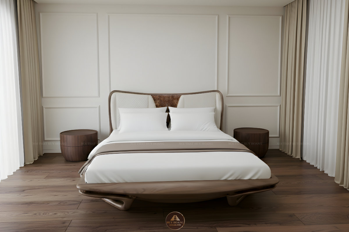 Giường ngủ gỗ óc chó Romance 11