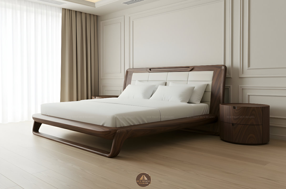 Giường ngủ gỗ óc chó Romance 30