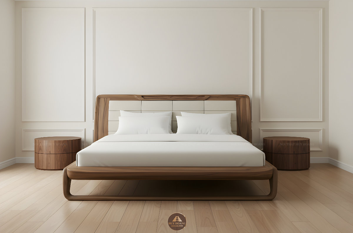 Giường ngủ gỗ óc chó Romance 30
