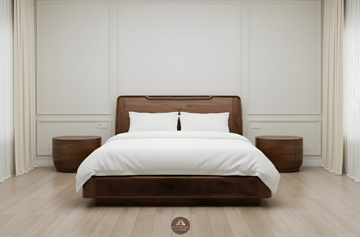 Giường ngủ gỗ óc chó Romance 5