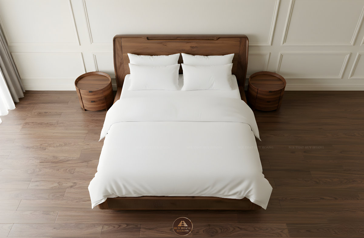 Giường ngủ gỗ óc chó Romance 5