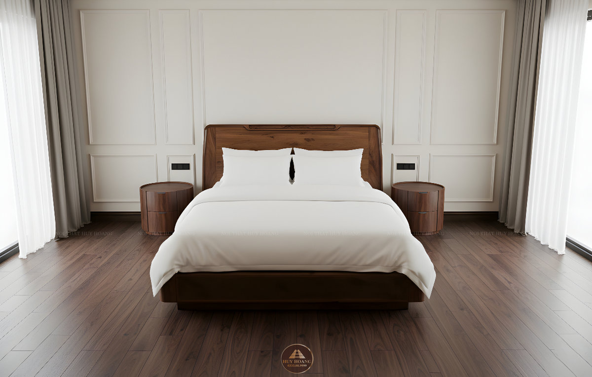 Giường ngủ gỗ óc chó Romance 5