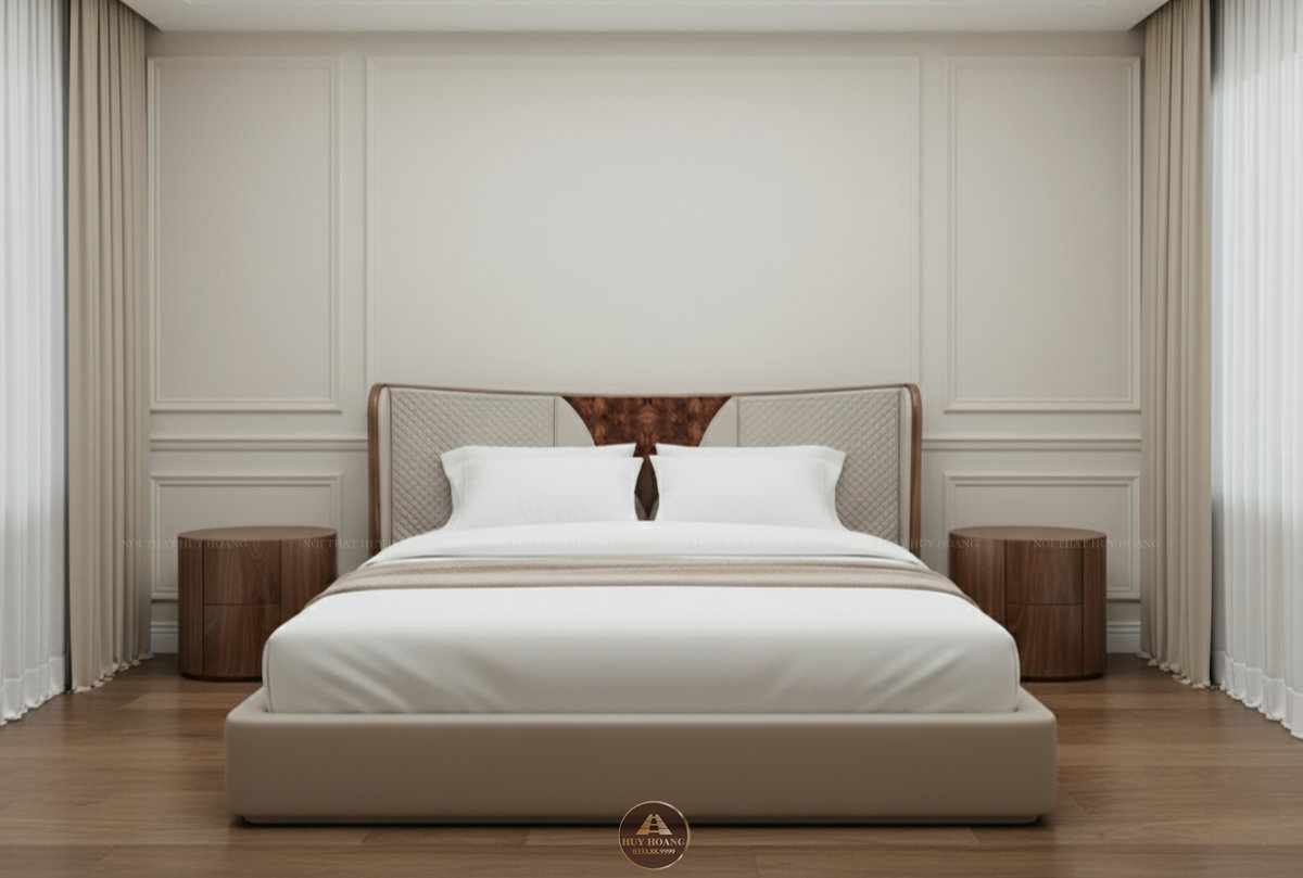 Giường ngủ gỗ óc chó Romance 6