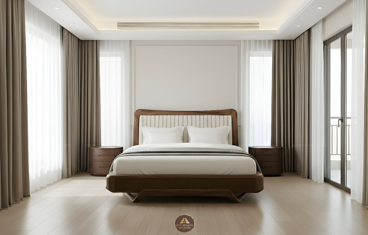 Giường ngủ gỗ óc chó Romance 9