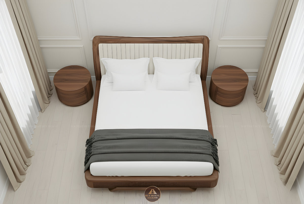 Giường ngủ gỗ óc chó Romance 9