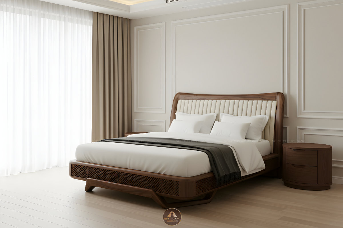 Giường ngủ gỗ óc chó Romance 9