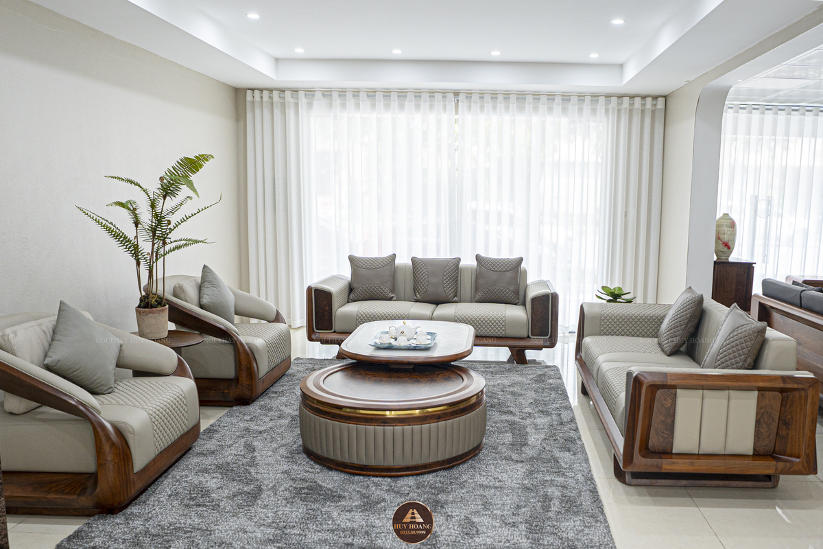 Sofa gỗ óc chó Avalon Curve 02