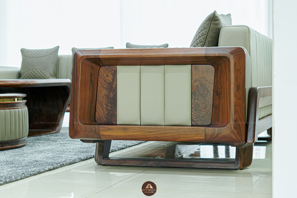 Sofa gỗ óc chó Avalon Curve 02