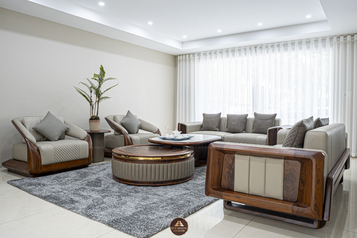 Sofa gỗ óc chó Avalon Curve 02