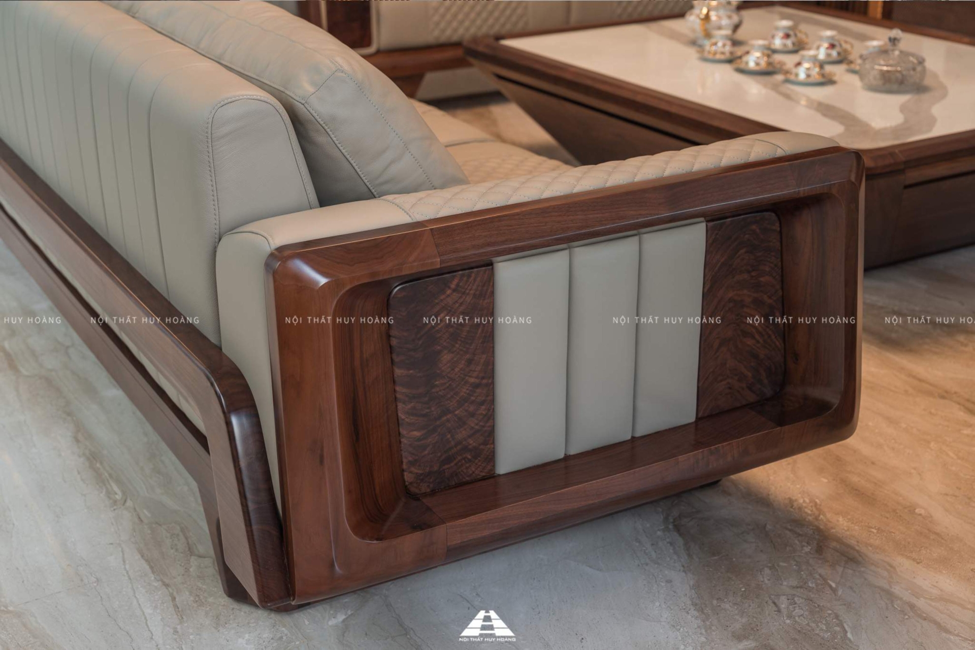 Sofa gỗ óc chó Avalon 28 kiểu dáng hiện đại